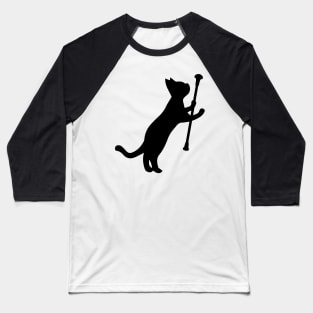 Black Cat. Cute cat Baseball T-Shirt